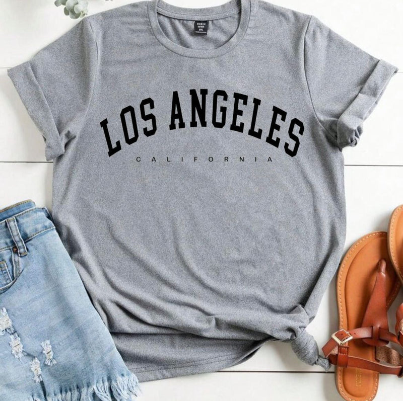 T shirts Los Angeles California Linda Algodão