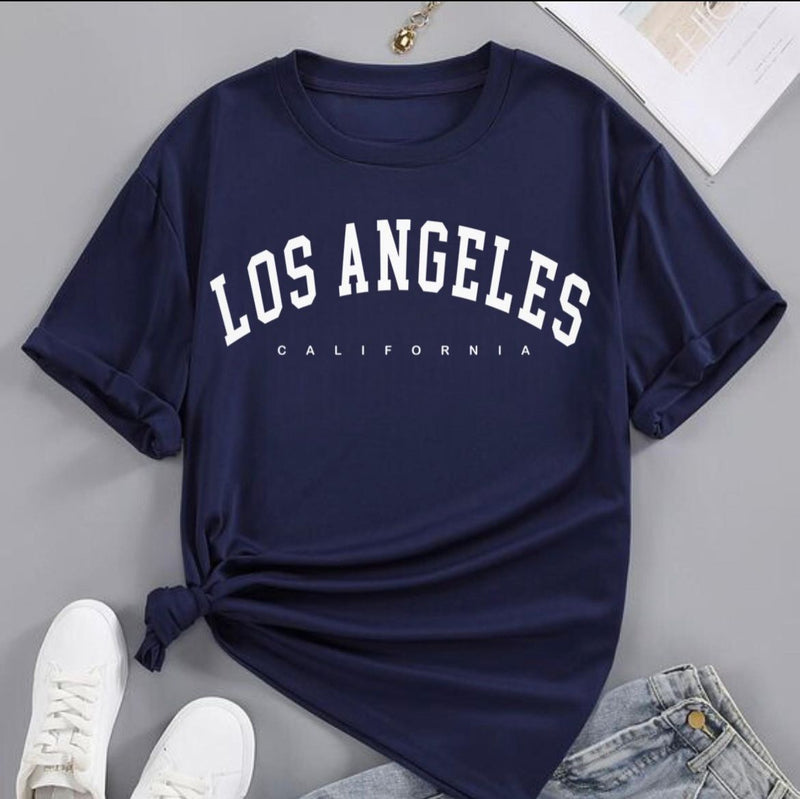 T shirts Los Angeles California Linda Algodão