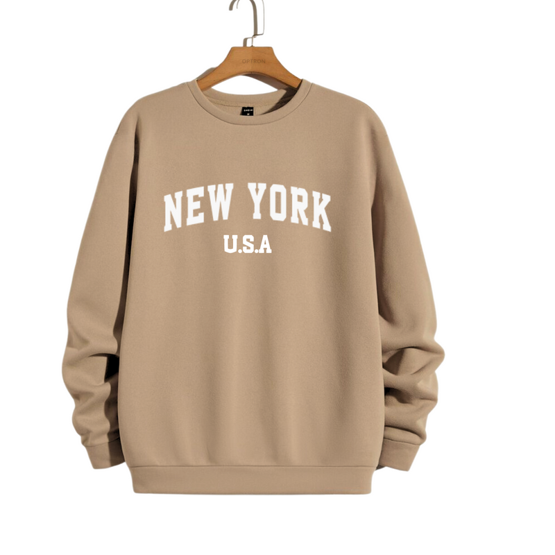 Casaco Masculino Gola Redonda New York