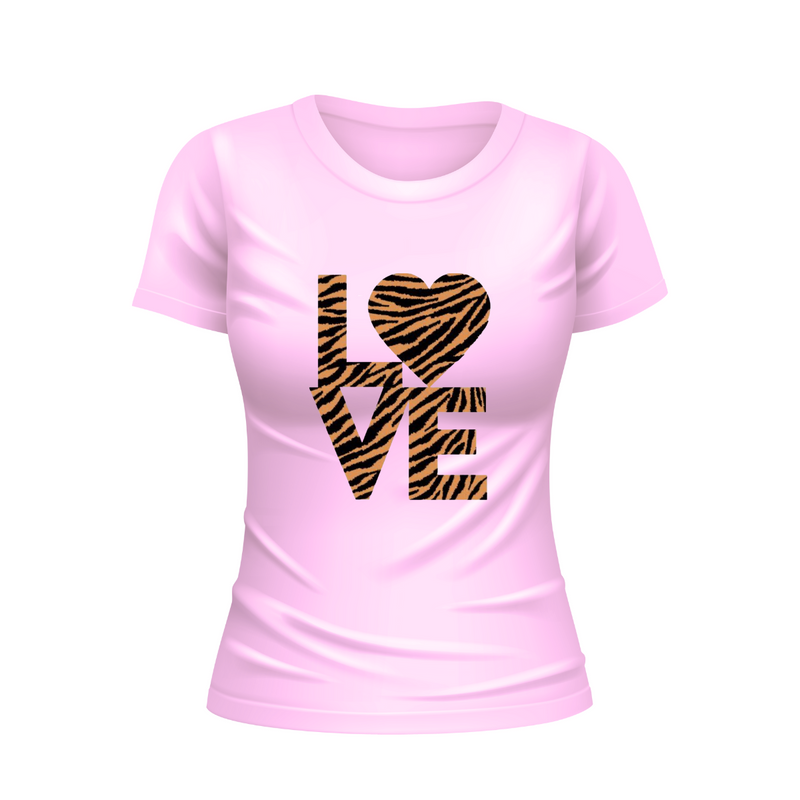 T-Shirt Feminina Gola Redonda Love